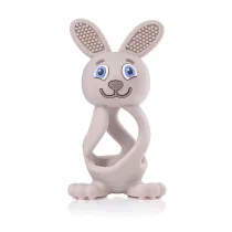 Bobbie Bunny Teether zabawka-gryzak dla niemowl�t Cappuccino Grey Brush-Baby