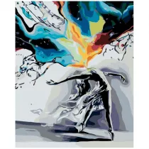 Norimpex Diamentowa mozaika - Tancerka czarno bia�a kolorowy ogie� 30x40cm