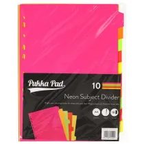 Pukka Pad Przekadki do segregatora A4 Neon 10 bloczkw