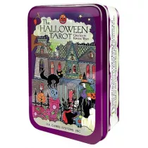 Halloween Tarot, karty w metalowym pudeku