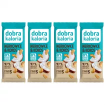 Dobra Kaloria Baton owocowy kokos i orzech Zestaw 4 x 35 g