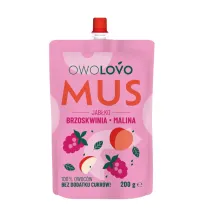 Owolovo Mus owocowy Trio Jabko - Brzoskwinia - Malina 200 g