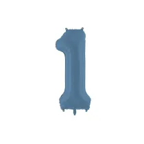 PartyDeco Balon foliowy cyfra 1 granat 86cm