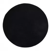 Dywan pleciony ze sznurka 80 cm czarny