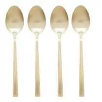 Excellent Houseware Zestaw yeczek deserowych w kolorze zota 4 szt.