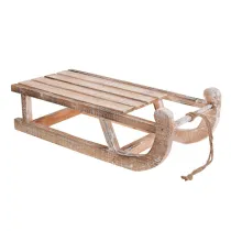 Koopman Sanki dekoracyjne drewniane bielone 50