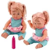 Lalka bobas w turkusowym komplecie kucyki butelka Leantoys