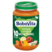 BoboVita Soczysta wieprzowina z warzywami po 10 miesiącu 190 g