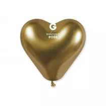 Godan Balony chromowane serca z�ote 25 szt.
