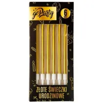 GoParty �wieczki urodzinowe z�ote 6 szt