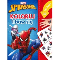 Koloruj i baw si. 30 tatuay. Marvel Spider-Man
