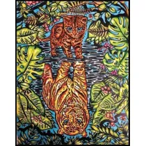 Kolorowanka welwetowa Kocia natura 47x35cm