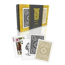 Karty Poker zestaw czarno-z�ote Quint