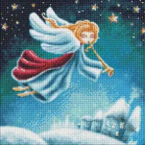 Diamentowa mozaika - �wi�teczny Anio� 40x40cm Ideyka