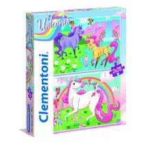Puzzle 2 x 20 el. Supercolor. Jednoroce Clementoni