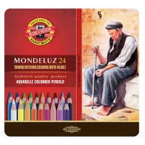 Koh-I-Noor Kredki akwarelowe Mondeluz w metalowym opakowaniu 3724 24 szt.