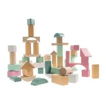 Klocki drewniane Soft Neutrals Wooden Blocks 60el