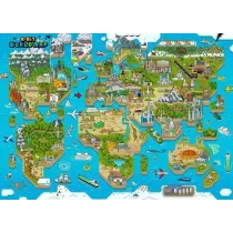 Puzzle 1000 el. 8-BIT Mapa �wiata Bopster