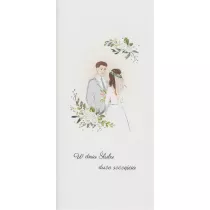 Karnet �lub DL S59 - Para M�oda w kwiatach