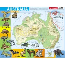 Puzzle ramkowe 72 el. Australia mapa fizyczna Demart