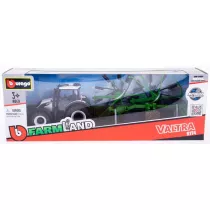 Bburago model tractor trailer valtra n174 whirl rake 10cm
