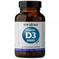 Viridian Witamina D3 2000IU (wegan)  - suplement diety 60 kaps.