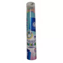 Astra Kredki o��wkowe tr�jk�tne pastelowe z temper�wk� 12 szt.