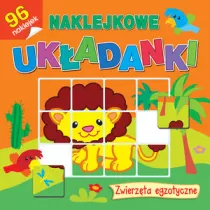 Naklejkowe ukadanki. Zwierzta egzotyczne