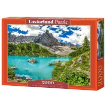 Puzzle 2000 el. Lake Sorapis, Alps, Italy Castorland