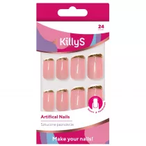 KillyS Artificial Nails sztuczne paznokcie French Gold 24 szt.