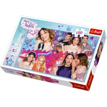 Puzzle 100 el. Zakrcony wiat Violetty Trefl