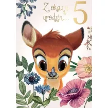 Kukartka Karnet B6 DS-034 Urodziny 5 Bambi