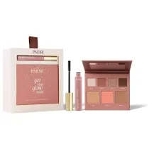 Paese Zestaw Double Glow Look Eyegasm Double tusz do rz�s z serum Black + Get The Glow Look wielozadaniowa paleta do makija�u twarzy i oczu 9 ml + 16 g