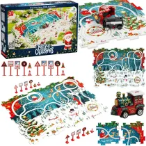 Kolejka tor puzzle witeczne 25el Trifox