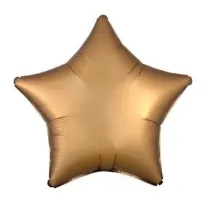 Amscan Balon foliowy Lustre satynowy z�oty gwiazda 48cm