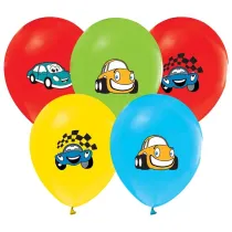 Balon dekoracyjny 12  Samochody op.5 szt. Party GODAN GZ-SMK5