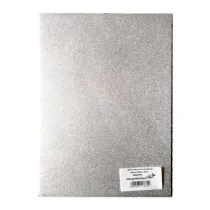 Galeria Hobby Karton brokatowy obustronny srebrny 23x33 cm, 5 arkuszy