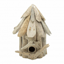 Drewniany domek dla ptaków, naścienny