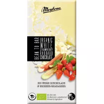 Meybona Czekolada bia�a z truskawkami i rabarbarem 100 g Bio
