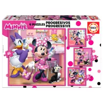 Puzzle 4w1 Myszka Minnie, Daisy Educa