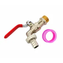 Awtools Kran ogrodowy mosidz niklowany 3/4" gwint zewntrzny 1"