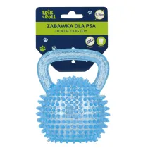 Zabawka dla psa Pi�ka 9,5cm z uchwytem niebieska TRIK&ROLL 560677