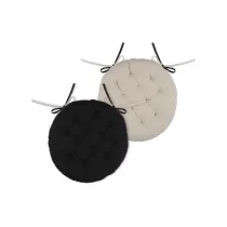 Stof Poduszka na krzeso Duo 38 cm czarna