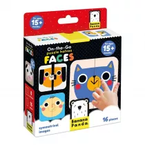 Puzzle 16 el. On-the-Go - Halves. Faces Banana Panda