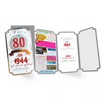 Kukartka Karnet Urodziny 80 roczniki