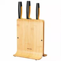 Fiskars Zestaw 3 noy w bloku bambusowym functional form