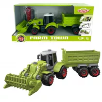 Traktor z �y�k� i przyczep� do skr�cania Askato