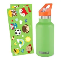 Butelka termiczna z naklejkami 380ml zielona