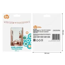 Godan Girlanda papierowa Wiecz�r panie�ski r�owa 1,8m