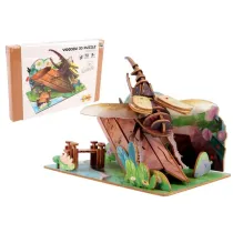 Puzzle drewniane 3D Chrz�szcz na drzewie Pro Kids